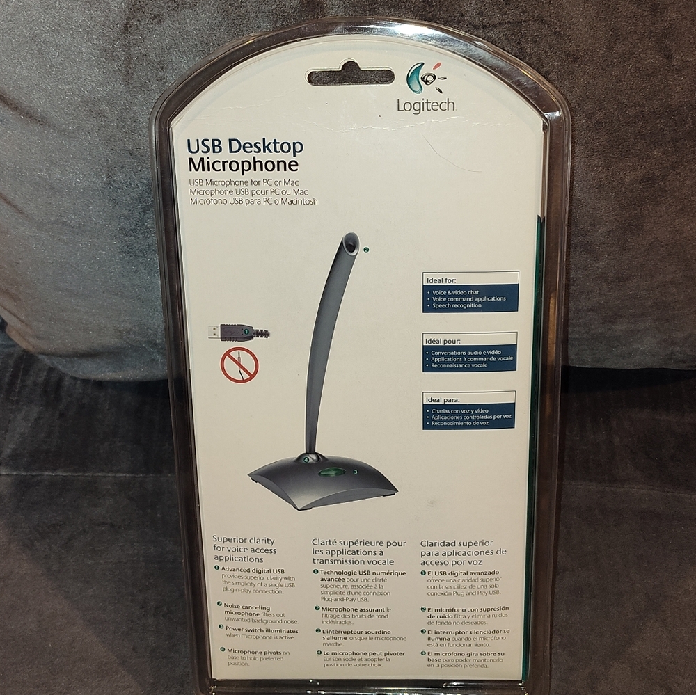 NIB Logitech USB Desktop Microphone - Picture 11 of 12
